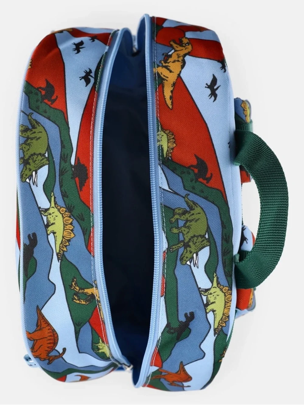 Kids Dinosaur Print Backpack - Light Blue W